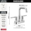 imageDelta Trinsic USpout Centerset Bathroom Faucet Polished Nickel 3Hole Bathroom Sink Faucet Metal PushPop Drain Assembly Polished Nickel 2554PNMPUDSTChrome
