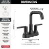 imageDelta Trinsic USpout Centerset Bathroom Faucet Polished Nickel 3Hole Bathroom Sink Faucet Metal PushPop Drain Assembly Polished Nickel 2554PNMPUDSTMatte Black