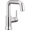 imageDelta Trinsic USpout 1Hole Bathroom Faucet with Wheel Handle Polished Nickel Single Hole Bathroom Sink Faucet Metal PushPop Drain Assembly Polished Nickel 5547HARPNDSTChrome