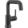 imageDelta Trinsic USpout 1Hole Bathroom Faucet with Wheel Handle Polished Nickel Single Hole Bathroom Sink Faucet Metal PushPop Drain Assembly Polished Nickel 5547HARPNDSTMatte Black