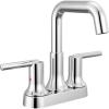 imageDelta Trinsic USpout Centerset Bathroom Faucet Polished Nickel 3Hole Bathroom Sink Faucet Metal PushPop Drain Assembly Polished Nickel 2554PNMPUDSTChrome