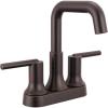 imageDelta Trinsic USpout Centerset Bathroom Faucet Polished Nickel 3Hole Bathroom Sink Faucet Metal PushPop Drain Assembly Polished Nickel 2554PNMPUDSTVenetian Bronze