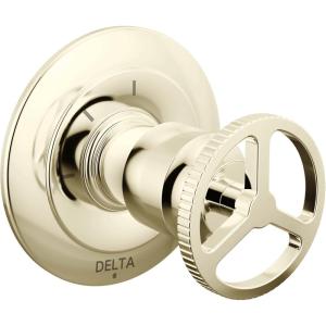 imageDelta Trinsic 3Setting Diverter Valve Trim Kit with Wheel Handle Gold Shower Handle Diverter Kit Champagne Bronze T11858CZ Valve Not IncludedBrilliance Polished Nickel