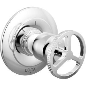 imageDelta Trinsic 3Setting Diverter Valve Trim Kit with Wheel Handle Gold Shower Handle Diverter Kit Champagne Bronze T11858CZ Valve Not IncludedChrome