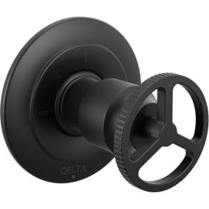 imageDelta Trinsic 3Setting Diverter Valve Trim Kit with Wheel Handle Gold Shower Handle Diverter Kit Champagne Bronze T11858CZ Valve Not IncludedMatte Black