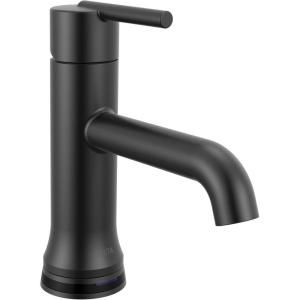 imageDelta Trinsic Touchless 1Hole Bathroom Faucet with Touch On Technology Gold Single Hole Bathroom Sink Faucet Metal PushPop Drain Assembly Champagne Bronze 559TLFCZMPUMatte Black