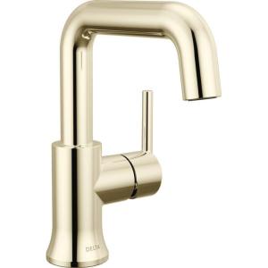 imageDelta Trinsic USpout 1Hole Bathroom Faucet with Wheel Handle Polished Nickel Single Hole Bathroom Sink Faucet Metal PushPop Drain Assembly Polished Nickel 5547HARPNDSTBrilliance Polished Nickel