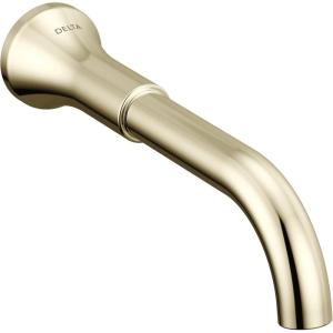 imageDelta Trinsic Wall Mount Bathroom Faucet 3 Hole Brushed Gold Bathroom Sink Faucet for Wall Champagne Bronze T3554LFCZLHPWL Valve and Handles Not IncludedBrilliance Polished Nickel