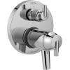 imageDelta 17T Series 3Setting Shower Handle Thermostatic Integrated Diverter Trim Kit Polished Nickel 2Handle Shower Diverter Valve Trim Kit Polished Nickel T27T859PN Valve Not IncludedChrome
