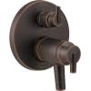 imageDelta 17T Series 3Setting Shower Handle Thermostatic Integrated Diverter Trim Kit Polished Nickel 2Handle Shower Diverter Valve Trim Kit Polished Nickel T27T859PN Valve Not IncludedVenetian Bronze