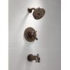 imageDelta Trinsic 17 Series DualFunction H2Okinetic Shower Faucet Set Polished Nickel 2Handle Shower ValveTrim Kit Polished Nickel T17259PN Valve Not IncludedVenetian Bronze