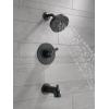 imageDelta Trinsic 17 Series DualFunction H2Okinetic Shower Faucet Set Polished Nickel 2Handle Shower ValveTrim Kit Polished Nickel T17259PN Valve Not IncludedMatte Black