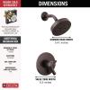 imageDelta Trinsic 17 Series DualFunction H2Okinetic Shower Faucet Set Polished Nickel 2Handle Shower ValveTrim Kit Polished Nickel T17259PN Valve Not IncludedVenetian Bronze