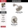 imageDelta Trinsic 17 Series DualFunction H2Okinetic Shower Faucet Set Polished Nickel 2Handle Shower ValveTrim Kit Polished Nickel T17259PN Valve Not IncludedStainless