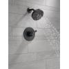 imageDelta Trinsic 17 Series DualFunction H2Okinetic Shower Faucet Set Polished Nickel 2Handle Shower ValveTrim Kit Polished Nickel T17259PN Valve Not IncludedMatte Black