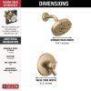 imageDelta Trinsic 17 Series DualFunction H2Okinetic Shower Faucet Set Polished Nickel 2Handle Shower ValveTrim Kit Polished Nickel T17259PN Valve Not IncludedChampagne Bronze