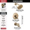 imageDelta Trinsic 17 Series DualFunction H2Okinetic Shower Faucet Set Polished Nickel 2Handle Shower ValveTrim Kit Polished Nickel T17259PN Valve Not IncludedChampagne Bronze