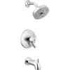 imageDelta Trinsic 17 Series DualFunction H2Okinetic Shower Faucet Set Polished Nickel 2Handle Shower ValveTrim Kit Polished Nickel T17259PN Valve Not IncludedChrome