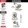 imageDelta Trinsic 17 Series DualFunction H2Okinetic Shower Faucet Set Polished Nickel 2Handle Shower ValveTrim Kit Polished Nickel T17259PN Valve Not IncludedStainless