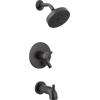 imageDelta Trinsic 17 Series DualFunction H2Okinetic Shower Faucet Set Polished Nickel 2Handle Shower ValveTrim Kit Polished Nickel T17259PN Valve Not IncludedMatte Black