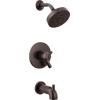 imageDelta Trinsic 17 Series DualFunction H2Okinetic Shower Faucet Set Polished Nickel 2Handle Shower ValveTrim Kit Polished Nickel T17259PN Valve Not IncludedVenetian Bronze