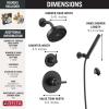 imageDelta Trinsic 3Setting Shower Handle Diverter Trim Kit Polished Nickel 3Way Shower Diverter Valve Trim Kit Polished Nickel T11859PN Valve Not IncludedMatte Black