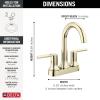 imageDelta Trinsic High Arc Centerset Bathroom Faucet Polished Nickel 3Hole Bathroom Sink Faucet Metal PushPop Drain Assembly Polished Nickel 2559PNMPUDST