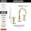imageDelta Trinsic PullDown Widespread Bathroom Faucet with Wheel Handle Polished Nickel High Arc 3Hole Bathroom Sink Faucet with Sprayer Metal PushPop Drain Assembly Polished Nickel 3558PNPDDSTPolished Nickel