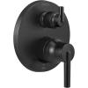 imageDelta Trinsic SingleFunction Shower Handle Valve Trim Kit with 6Setting Integrated Diverter Polished Nickel 6Way Shower Diverter Valve Trim Kit Polished Nickel T24959PN Valve Not IncludedMatte Black