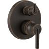 imageDelta Trinsic SingleFunction Shower Handle Valve Trim Kit with 6Setting Integrated Diverter Polished Nickel 6Way Shower Diverter Valve Trim Kit Polished Nickel T24959PN Valve Not IncludedVenetian Bronze