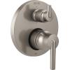 imageDelta Trinsic SingleFunction Shower Handle Valve Trim Kit with 6Setting Integrated Diverter Polished Nickel 6Way Shower Diverter Valve Trim Kit Polished Nickel T24959PN Valve Not IncludedStainless