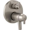 imageDelta 17T Series 3Setting Shower Handle Thermostatic Integrated Diverter Trim Kit Polished Nickel 2Handle Shower Diverter Valve Trim Kit Polished Nickel T27T859PN Valve Not IncludedStainless