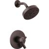 imageDelta Trinsic 17 Series DualFunction H2Okinetic Shower Faucet Set Polished Nickel 2Handle Shower ValveTrim Kit Polished Nickel T17259PN Valve Not IncludedVenetian Bronze