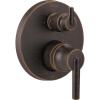 imageDelta Trinsic SingleFunction Shower Handle Valve Trim Kit with 6Setting Integrated Diverter Polished Nickel 6Way Shower Diverter Valve Trim Kit Polished Nickel T24959PN Valve Not IncludedVenetian Bronze