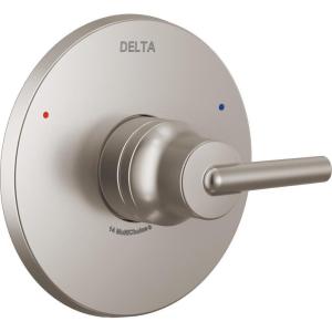 imageDelta Trinsic 14 Series SingleFunction Shower Valve Trim Kit with Wheel Handle Polished Nickel Shower Handle Trim Kit Polished Nickel T14058PN Valve Not IncludedStainless