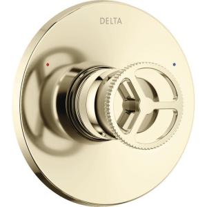 imageDelta Trinsic 14 Series SingleFunction Shower Valve Trim Kit with Wheel Handle Polished Nickel Shower Handle Trim Kit Polished Nickel T14058PN Valve Not IncludedPolished Nickel