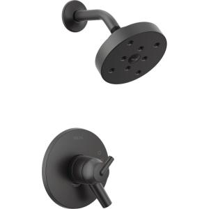 imageDelta Trinsic 17 Series DualFunction H2Okinetic Shower Faucet Set Polished Nickel 2Handle Shower ValveTrim Kit Polished Nickel T17259PN Valve Not IncludedMatte Black