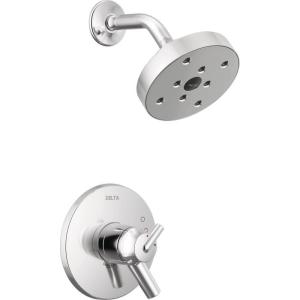 imageDelta Trinsic 17 Series DualFunction H2Okinetic Shower Faucet Set Polished Nickel 2Handle Shower ValveTrim Kit Polished Nickel T17259PN Valve Not IncludedChrome