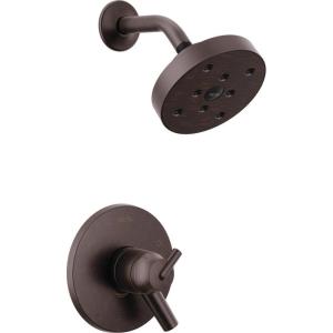 imageDelta Trinsic 17 Series DualFunction H2Okinetic Shower Faucet Set Polished Nickel 2Handle Shower ValveTrim Kit Polished Nickel T17259PN Valve Not IncludedVenetian Bronze