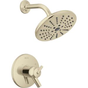 imageDelta Trinsic 17T Series Thermostatic DualFunction H2Okinetic Shower Faucet Set Polished Nickel Shower Head and Handle Valve Trim Kit Polished Nickel T17T259PNH2O Valve Not IncludedPolished Nickel