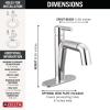 imageDelta 15849LFPD Nicoli 12 GPM Single Hole Bathroom Faucet with Pull Down Spout and Push PopUp Drain Assembly  Matte BlackChampagne BronzeChrome