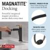 imageDelta 15849LFPD Nicoli 12 GPM Single Hole Bathroom Faucet with Pull Down Spout and Push PopUp Drain Assembly  Matte BlackChampagne BronzeMatte Black  Champagne Bronze