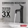 imageDelta 15849LFPD Nicoli 12 GPM Single Hole Bathroom Faucet with Pull Down Spout and Push PopUp Drain Assembly  Matte BlackChampagne BronzeMatte Black
