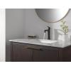 imageDelta 15849LFPD Nicoli 12 GPM Single Hole Bathroom Faucet with Pull Down Spout and Push PopUp Drain Assembly  Matte BlackChampagne BronzeMatte Black