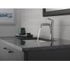 imageDelta 15849LFPD Nicoli 12 GPM Single Hole Bathroom Faucet with Pull Down Spout and Push PopUp Drain Assembly  Matte BlackChampagne BronzeStainless