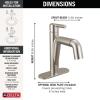 imageDelta 15849LFPD Nicoli 12 GPM Single Hole Bathroom Faucet with Pull Down Spout and Push PopUp Drain Assembly  Matte BlackChampagne BronzeStainless