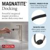 imageDelta 15849LFPD Nicoli 12 GPM Single Hole Bathroom Faucet with Pull Down Spout and Push PopUp Drain Assembly  Matte BlackChampagne BronzeStainless