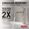 imageDelta 15849LFPD Nicoli 12 GPM Single Hole Bathroom Faucet with Pull Down Spout and Push PopUp Drain Assembly  Matte BlackChampagne BronzeStainless