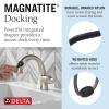 imageDelta Arvo 1 Hole Pull Down Bathroom Faucet with Sprayer Chrome Single Hole Bathroom Sink Faucet with Pull Out Sprayer for Vanity Metal PushPop Drain Chrome 15840LFPDSpotShield Brushed Nickel