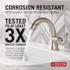imageDelta Arvo 1 Hole Pull Down Bathroom Faucet with Sprayer Chrome Single Hole Bathroom Sink Faucet with Pull Out Sprayer for Vanity Metal PushPop Drain Chrome 15840LFPDSpotShield Brushed Nickel